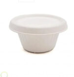 60 ml Bagasse Sauce Cup with Bagasse Lid Eco-Friendly Biodegradable