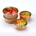 500 ml Kraft Paper Bowl with rPET Lid Eco-Friendly Food Container